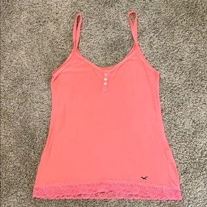 Pink/Salmon Hollister Tank Top
